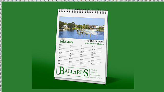 Ballards Estate Agents Desktop Calendar
